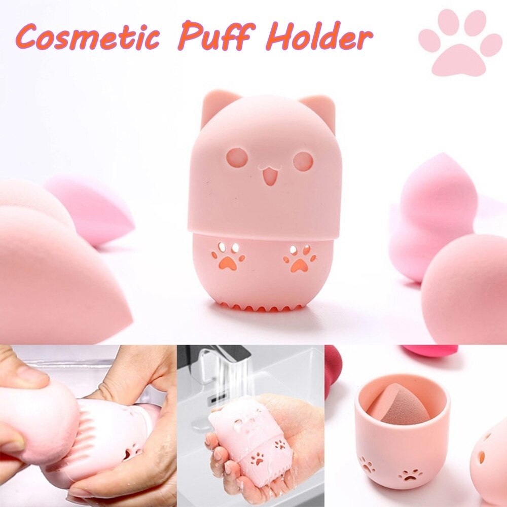 Silicone Makeup Sponge Holder – Beauty Blender Travel Case